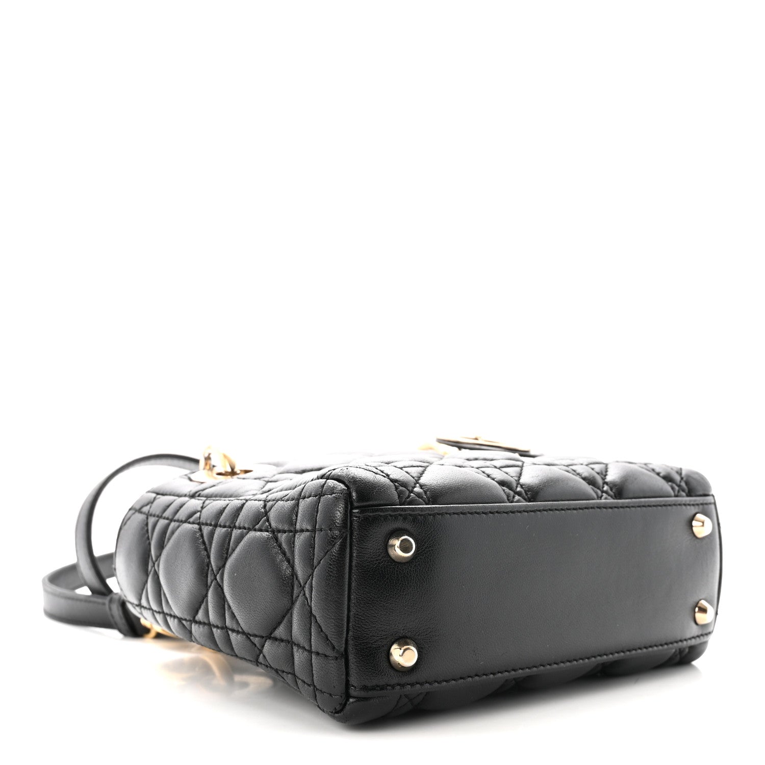 Christian Dior Lambskin Cannage Mini Lady Dior Black 4 of 10
