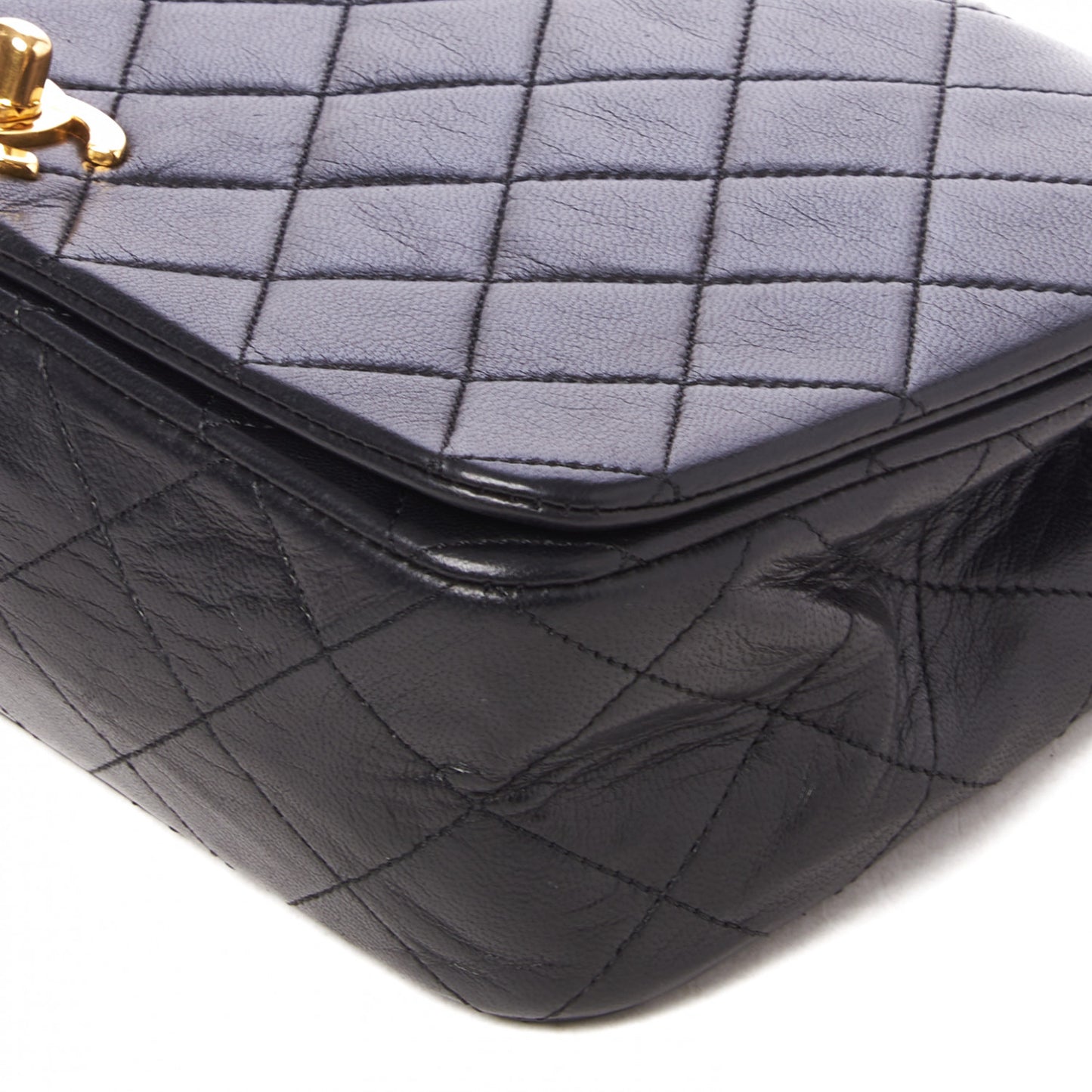 Lambskin Quilted Small Single Flap Bag Black