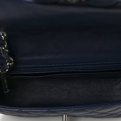 Chanel Lambskin Quilted Mini Rectangular Flap Dark Navy Blue 4 of 6