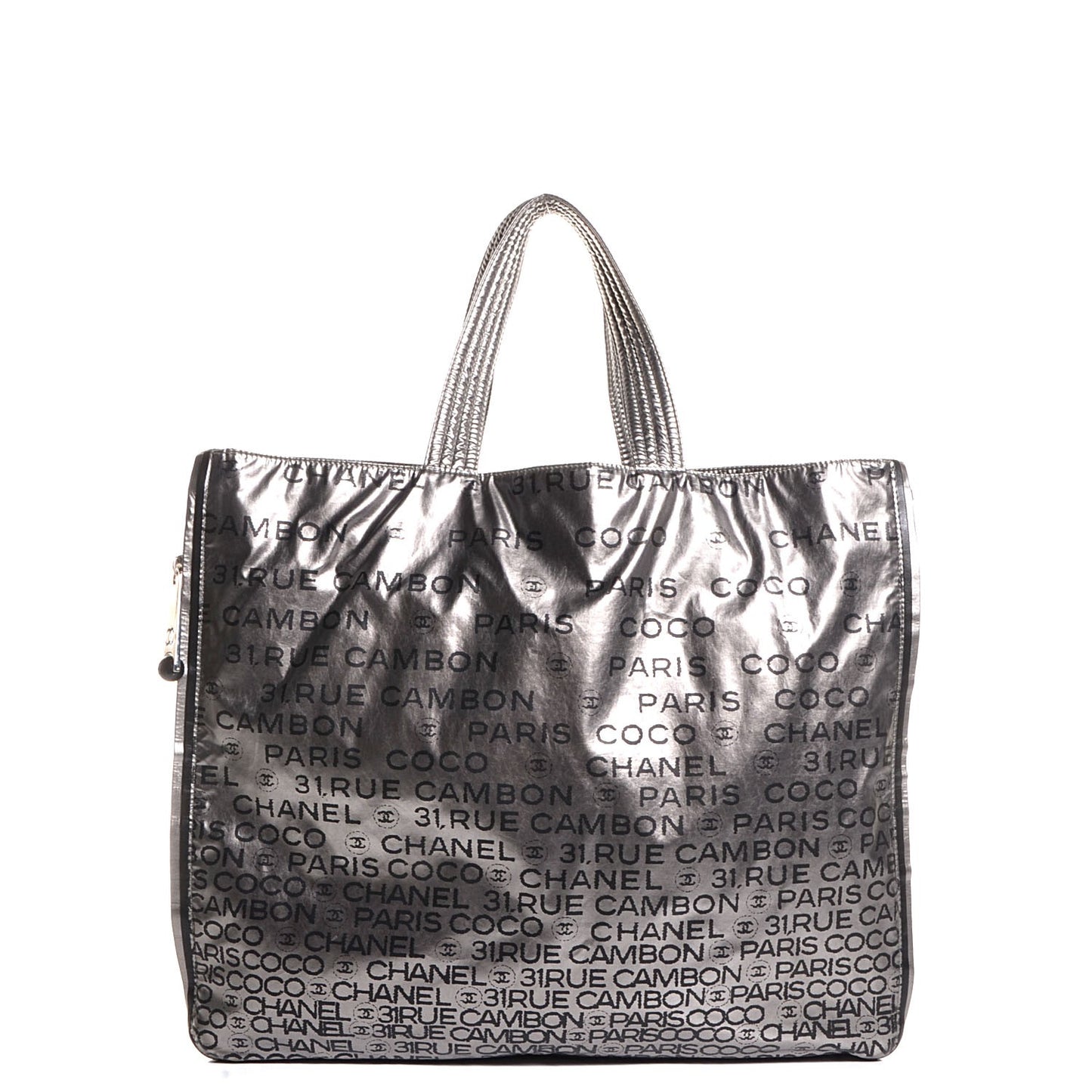 Coated Canvas Unlimited Large Tote Argent Fonce