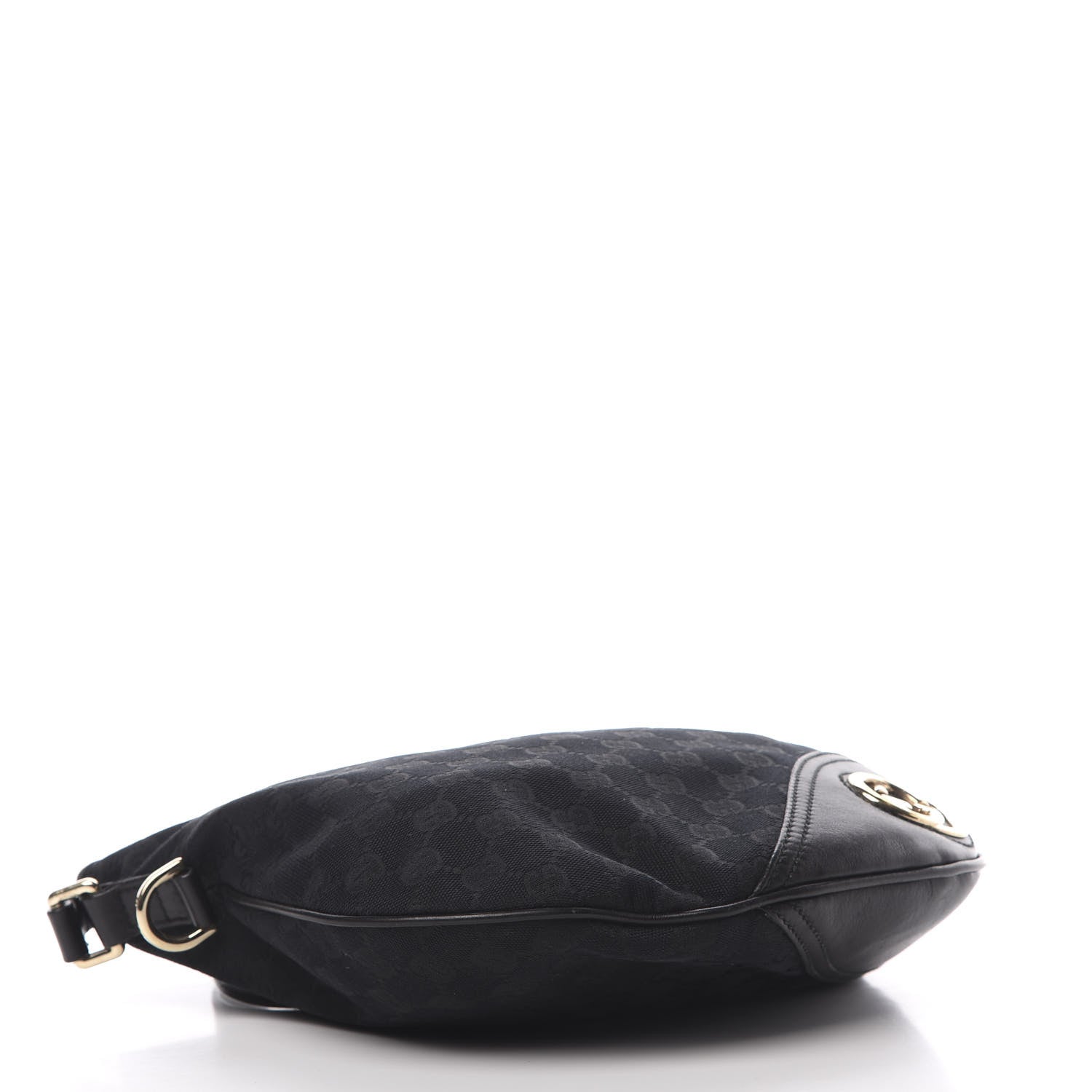 Gucci Monogram Medium New Britt Half Moon Hobo Black 4 of 20
