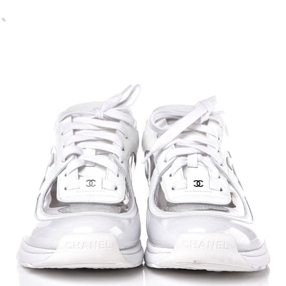 Chanel Calfskin Patent Transparent Sneakers 38 White 2 of 8