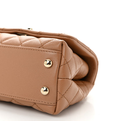 Chanel Caviar Quilted Extra Mini Coco Handle Flap Brown 10 of 10