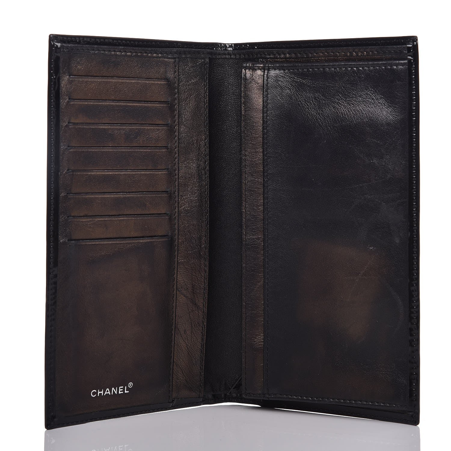 Chanel Patent CC Yen Wallet Black 5 of 11
