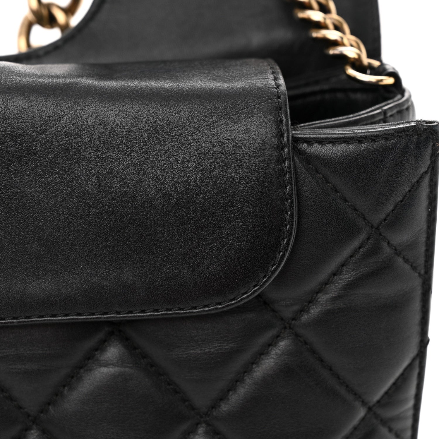 Chanel Calfskin Quilted Large Perfect Edge Flap Black 12 of 15