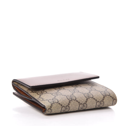 Gucci GG Supreme Monogram French Flap Wallet Brown 4 of 8