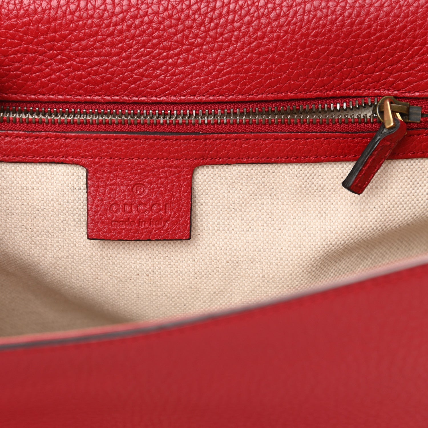Gucci Calfskin Small GG Marmont Top Handle Bag Vulcanic Red 6 of 13