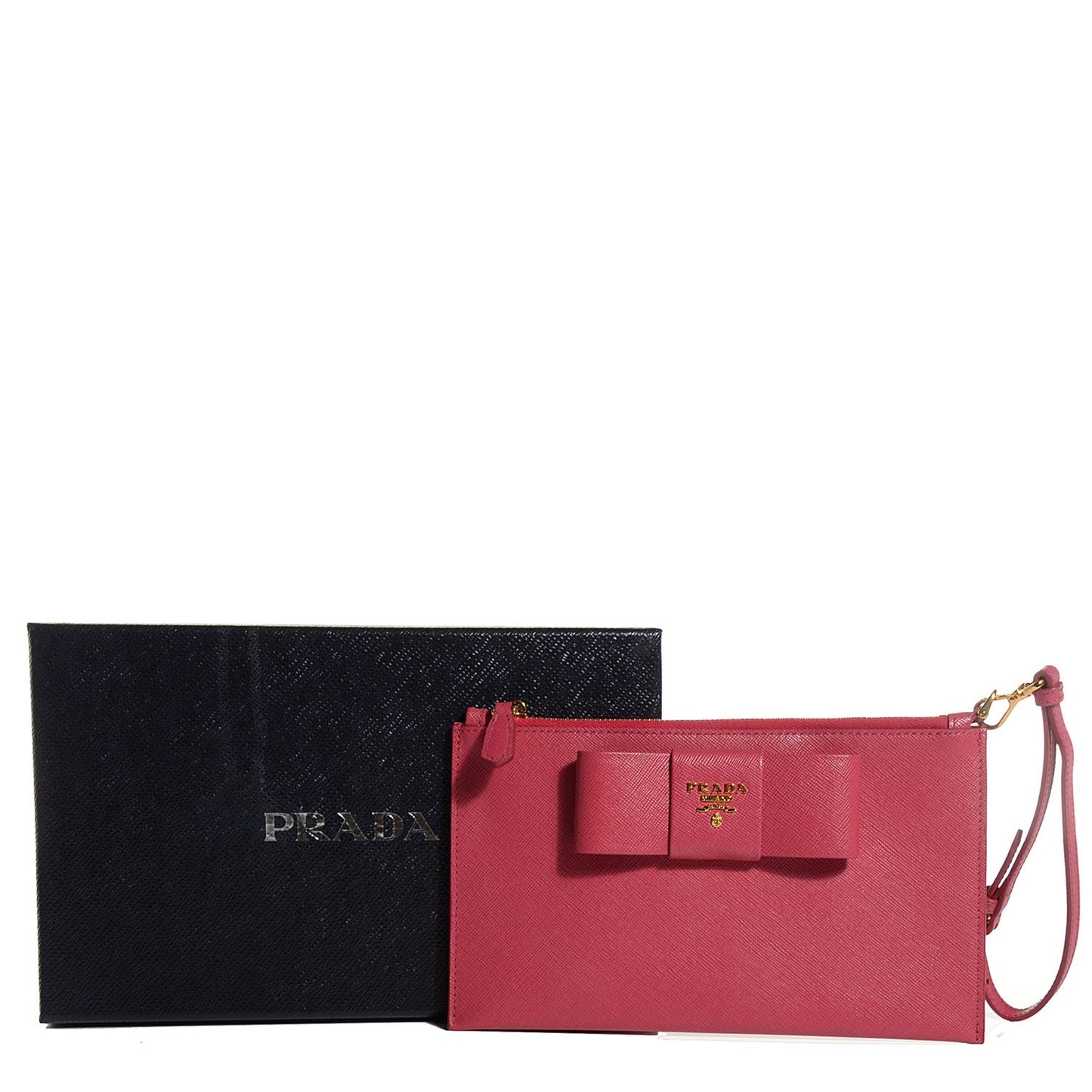 Saffiano Bow Wristlet Peonia