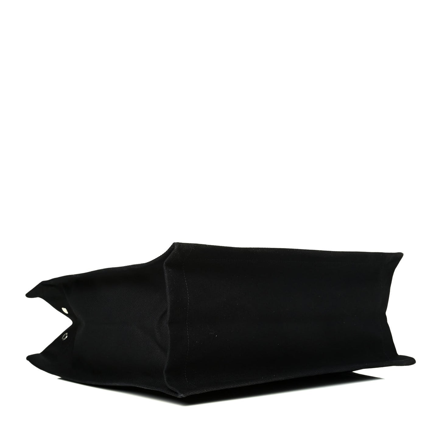 Linen Calfskin Rive Gauche North South Tote Black