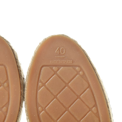 Chanel Linen CC Espadrilles 40 Beige Black 6 of 10
