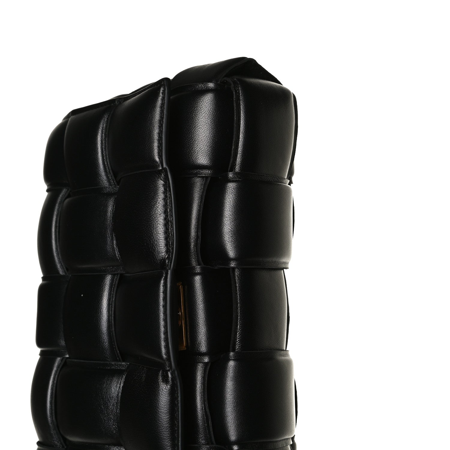 Bottega Veneta Lambskin Maxi Intreccio Padded Chain Cassette Crossbody Bag Black 12 of 13