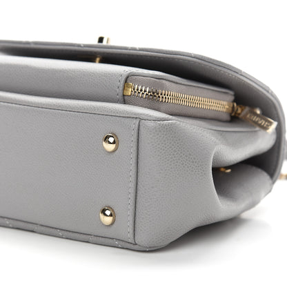 Chanel Caviar Quilted Small Business Affinity Flap Grey 9 of 9