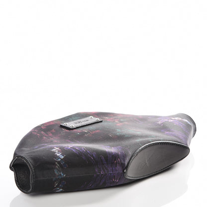 Alexander McQueen Silk Print Moth De Manta Clutch Black 3 of 9