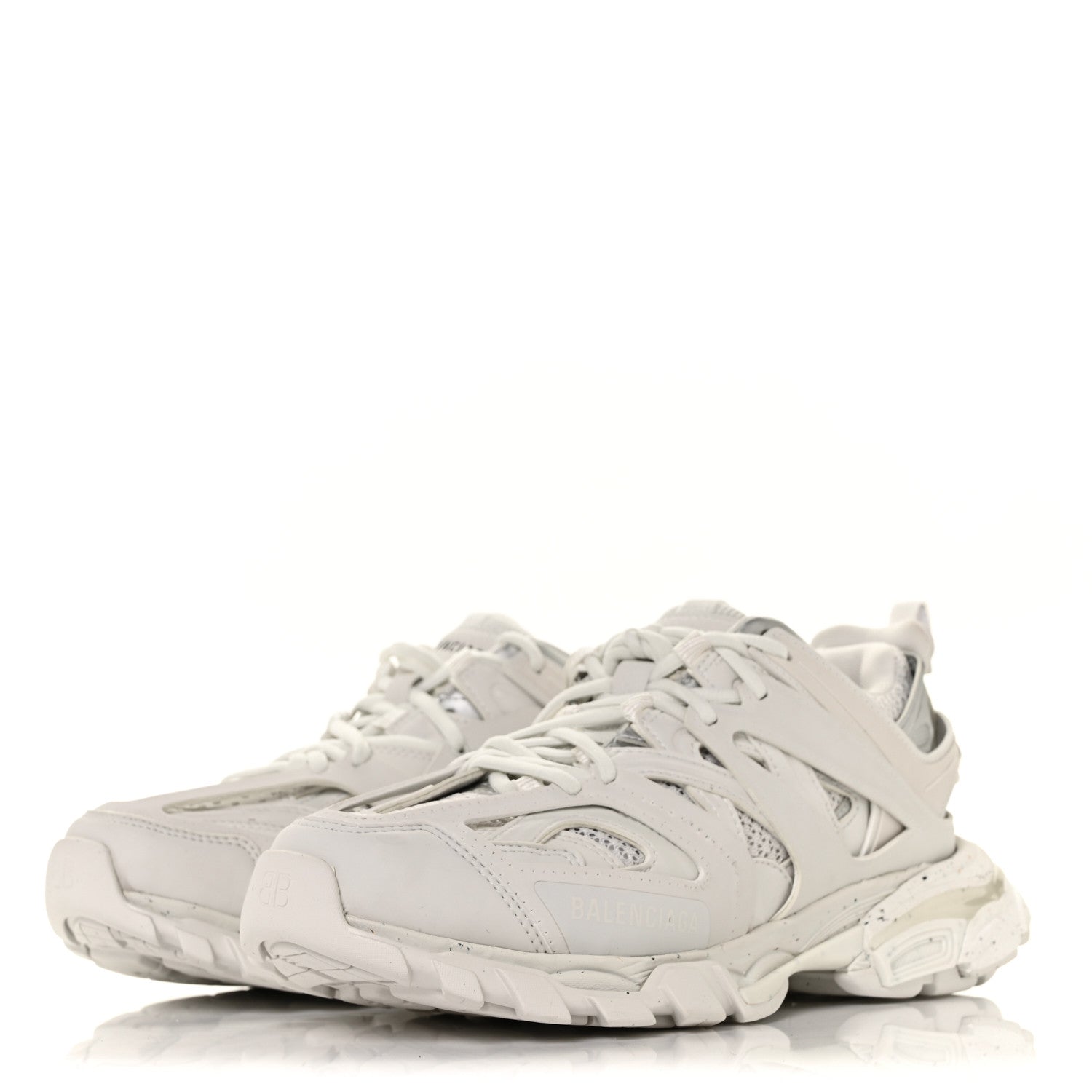 Balenciaga Rubber Mesh Fabric Monocolor Recycled Sole Womens Track Sneakers 38 White 3 of 7