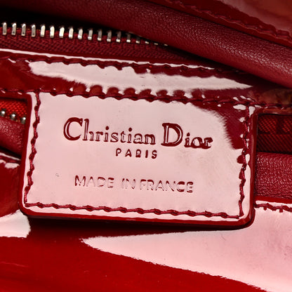 Christian Dior Patent Cannage Medium Lady Dior Red 6 of 10