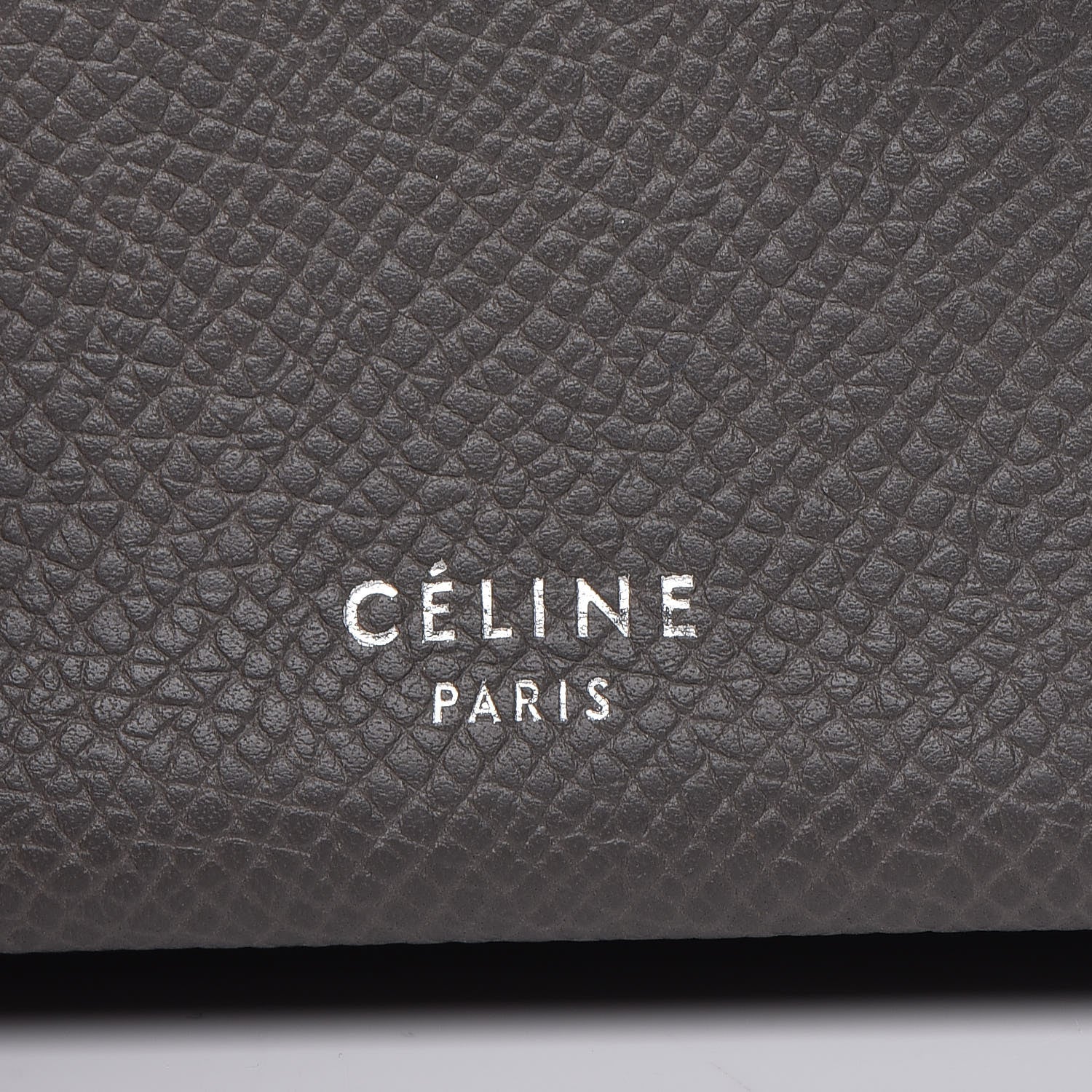Celine Grained Shiny Calfskin Accordion Card Holder Grey 8 of 8