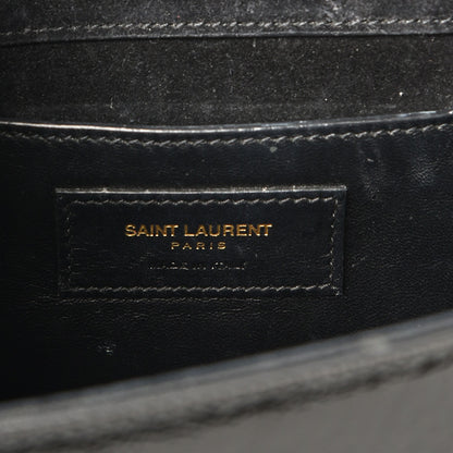 Saint Laurent Patent Medium Monogram Kate Satchel Black 6 of 7