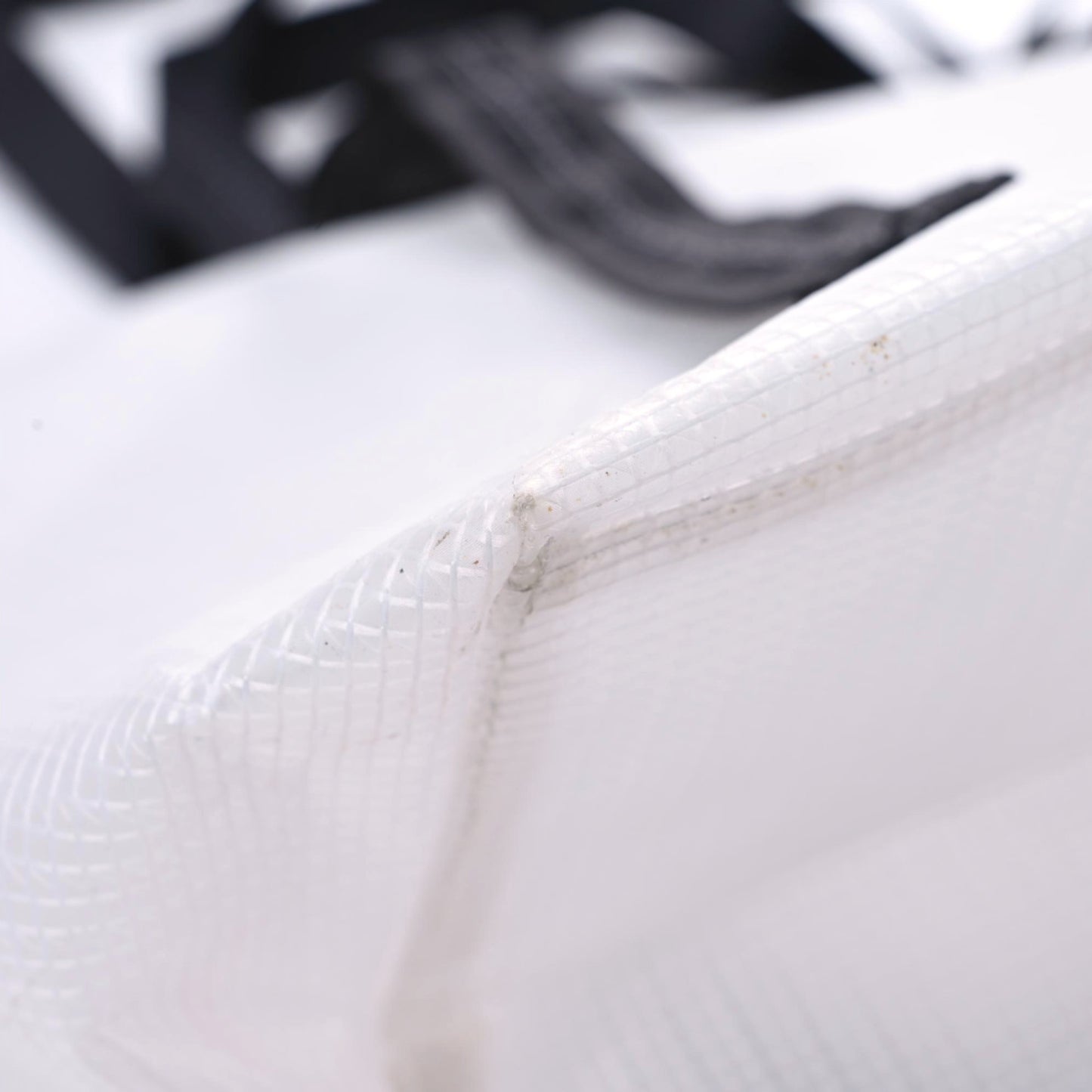 PVC Transparent Arrows Logo Tote Bag White Black