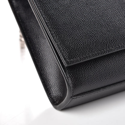 Saint Laurent Grain De Poudre Small Monogram Kate Satchel Black 8 of 8