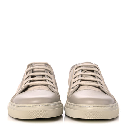 Gucci Washed Cotton GG Monogram Calfskin Mens Low Top Sneakers 10.5 White Mystic White 2 of 9