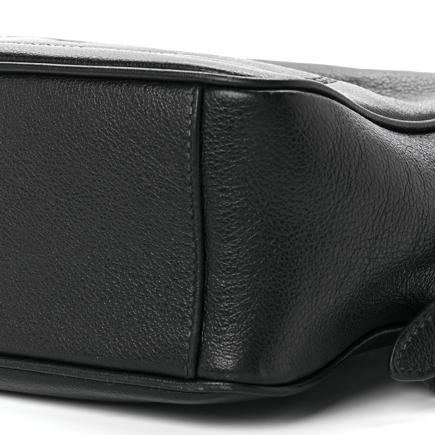 Glace Calfskin Embossed Logo Crossbody Black