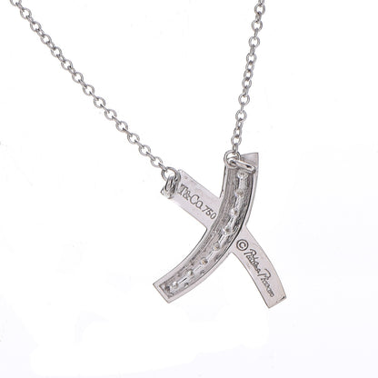 Tiffany 18K White Gold Diamond Paloma Picasso Small Signature X Pendant Necklace 5 of 7