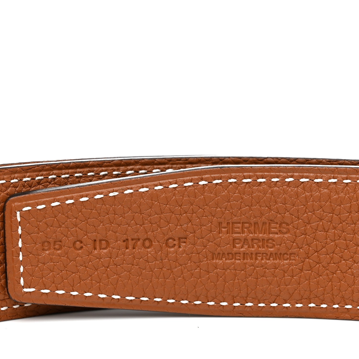 Hermes Box Togo 32mm Belt Strap 95 38 Black Gold 5 of 6