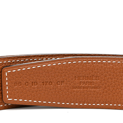 Hermes Box Togo 32mm Belt Strap 95 38 Black Gold 5 of 6