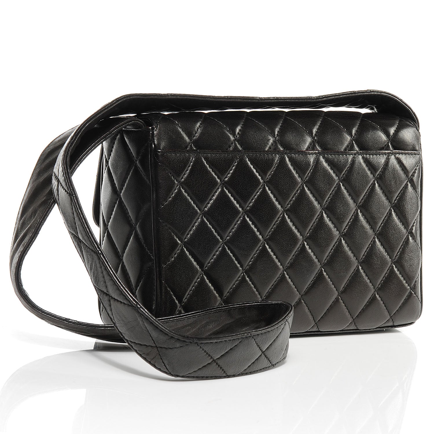 Chanel Lambskin Quilted CC Flap Shoulder Bag Black 3 of 8