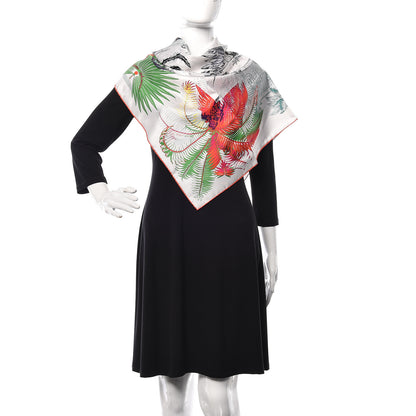 Hermes Silk Mythiques Phoenix Coloriage Scarf 90 Blanc Vert Rouge 2 of 5