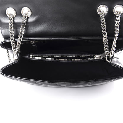Saint Laurent Calfskin Y Quilted Monogram Medium Loulou Chain Satchel Black 5 of 11