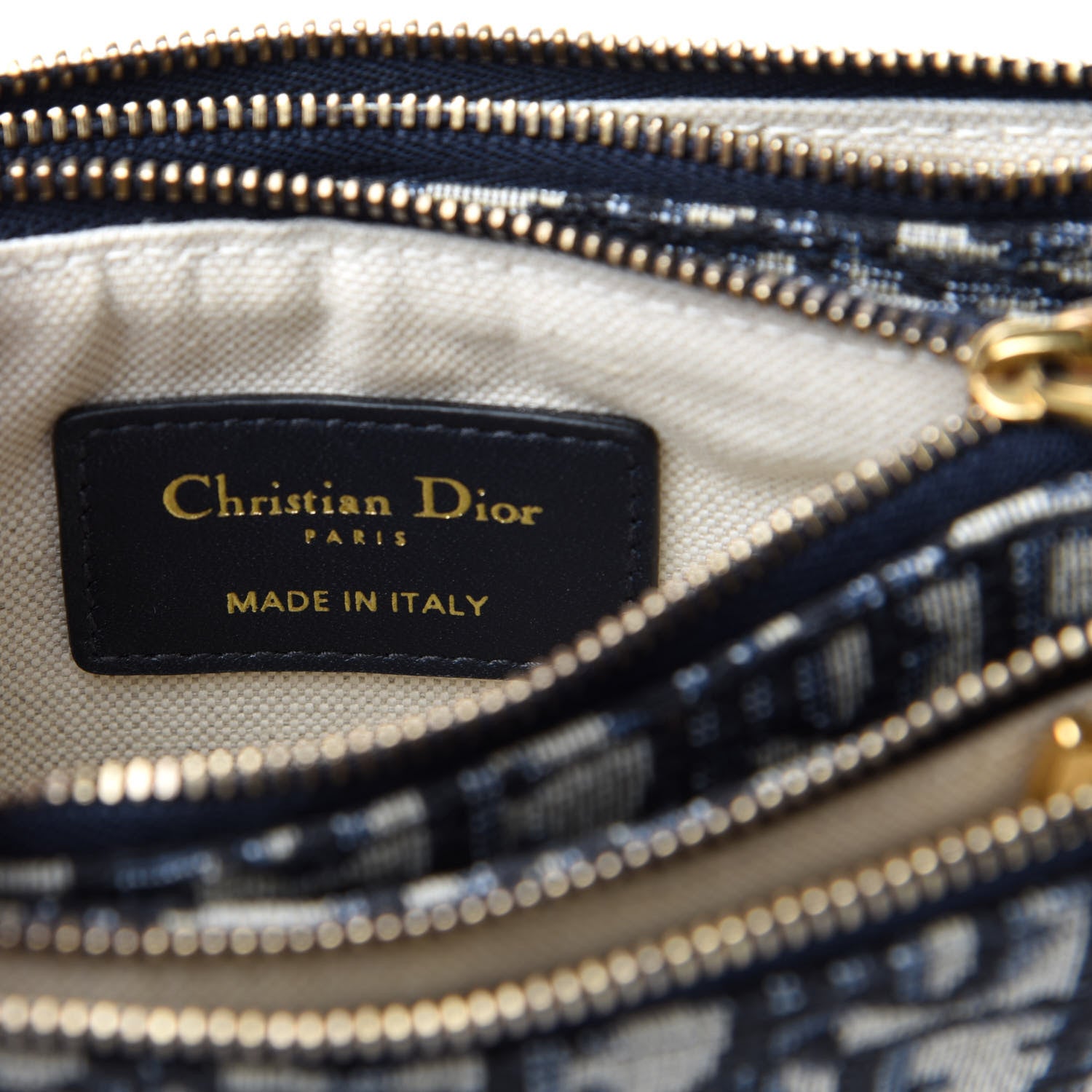 Christian Dior Oblique Saddle Pouch With Strap Navy Blue 6 of 9