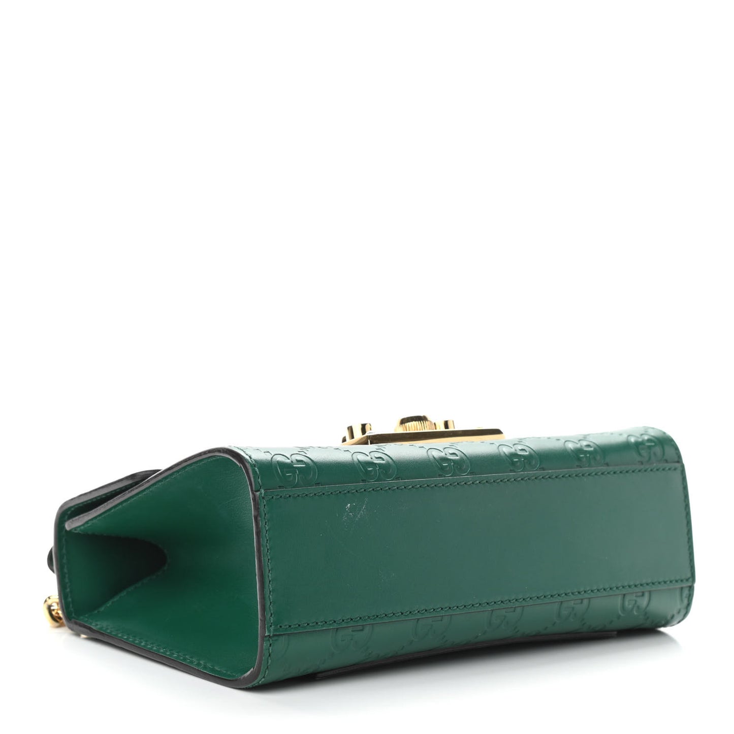 Guccissima Small Padlock Shoulder Bag Emerald