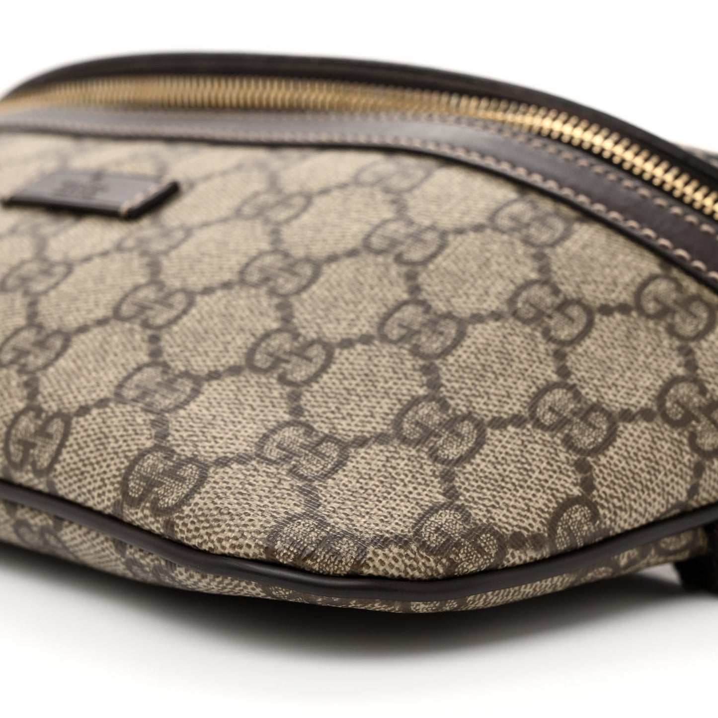 GG Supreme Monogram Belt Bag Dark Brown
