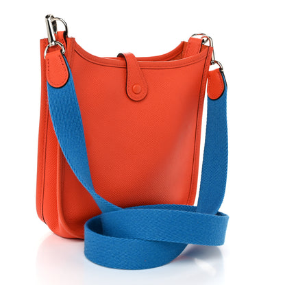 Hermes Epsom Amazone Evelyne TPM Orange Poppy Bleu Zanzibar 3 of 10