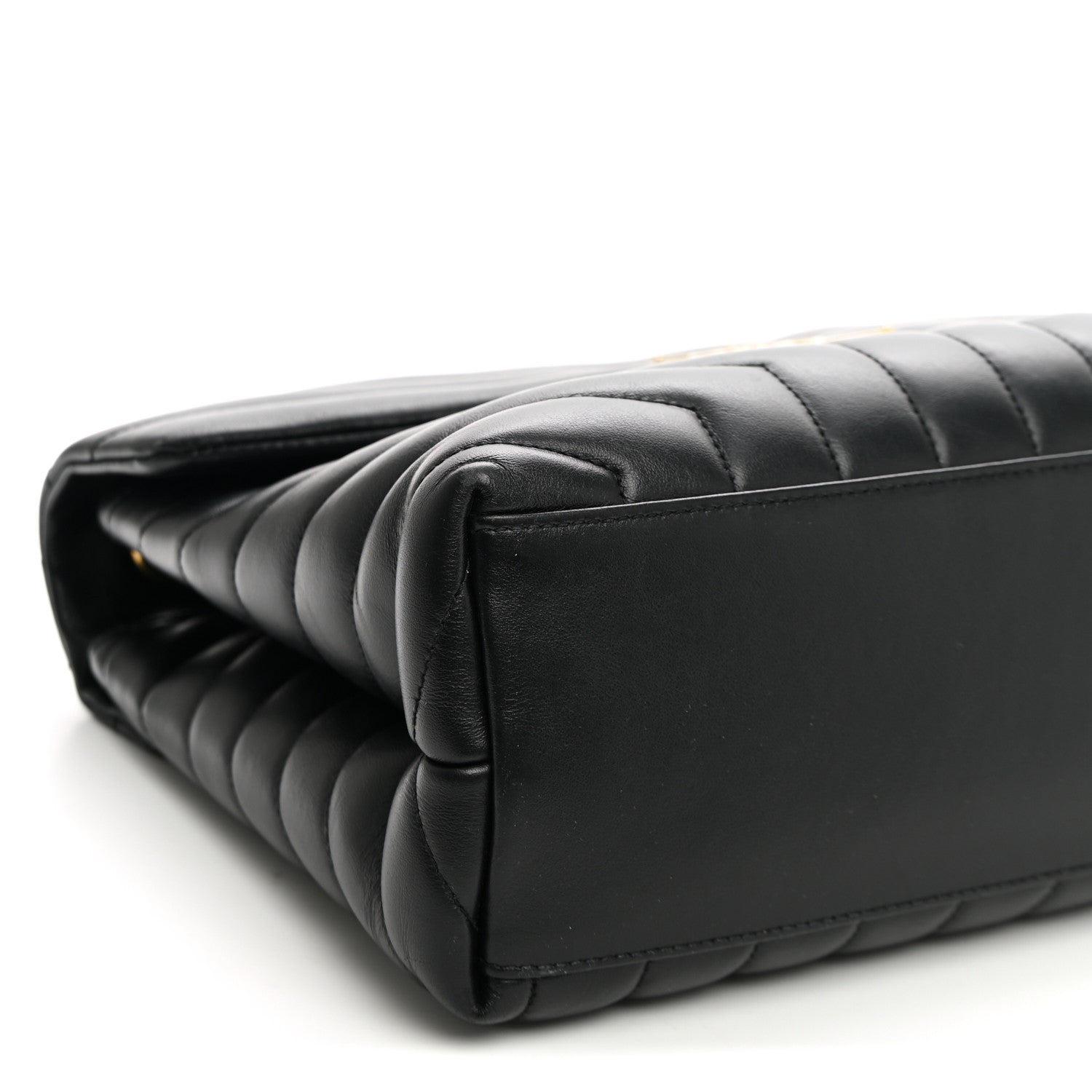 Saint Laurent Calfskin Y Quilted Monogram Medium Loulou Chain Satchel Black 9 of 10