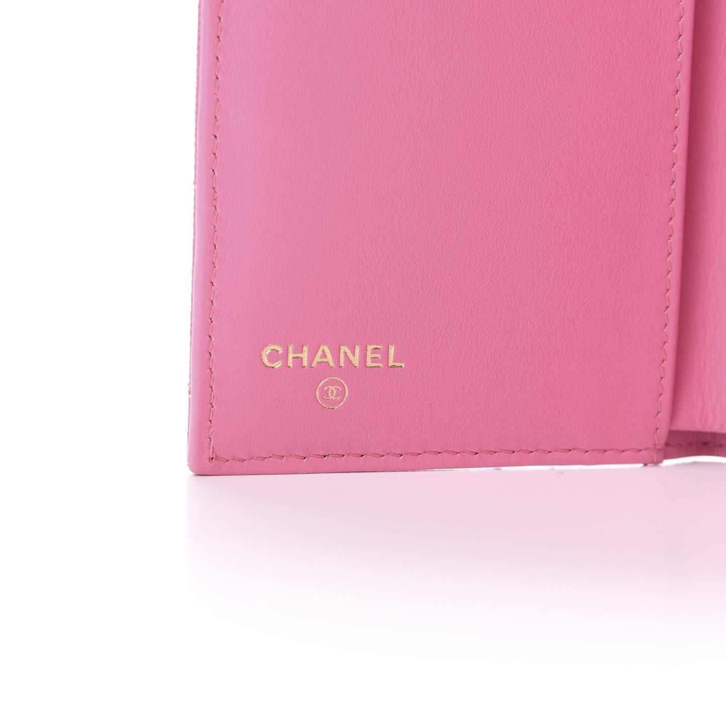 Caviar Quilted Small Flap Wallet Pink