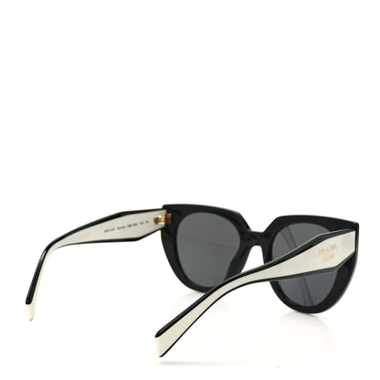 Prada Acetate Sunglasses SPR 14W Black White 4 of 7