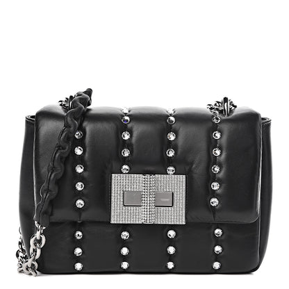 Tom Ford Lambskin Quilted Crystal Small Natalia Chain Bag Black 1 of 19