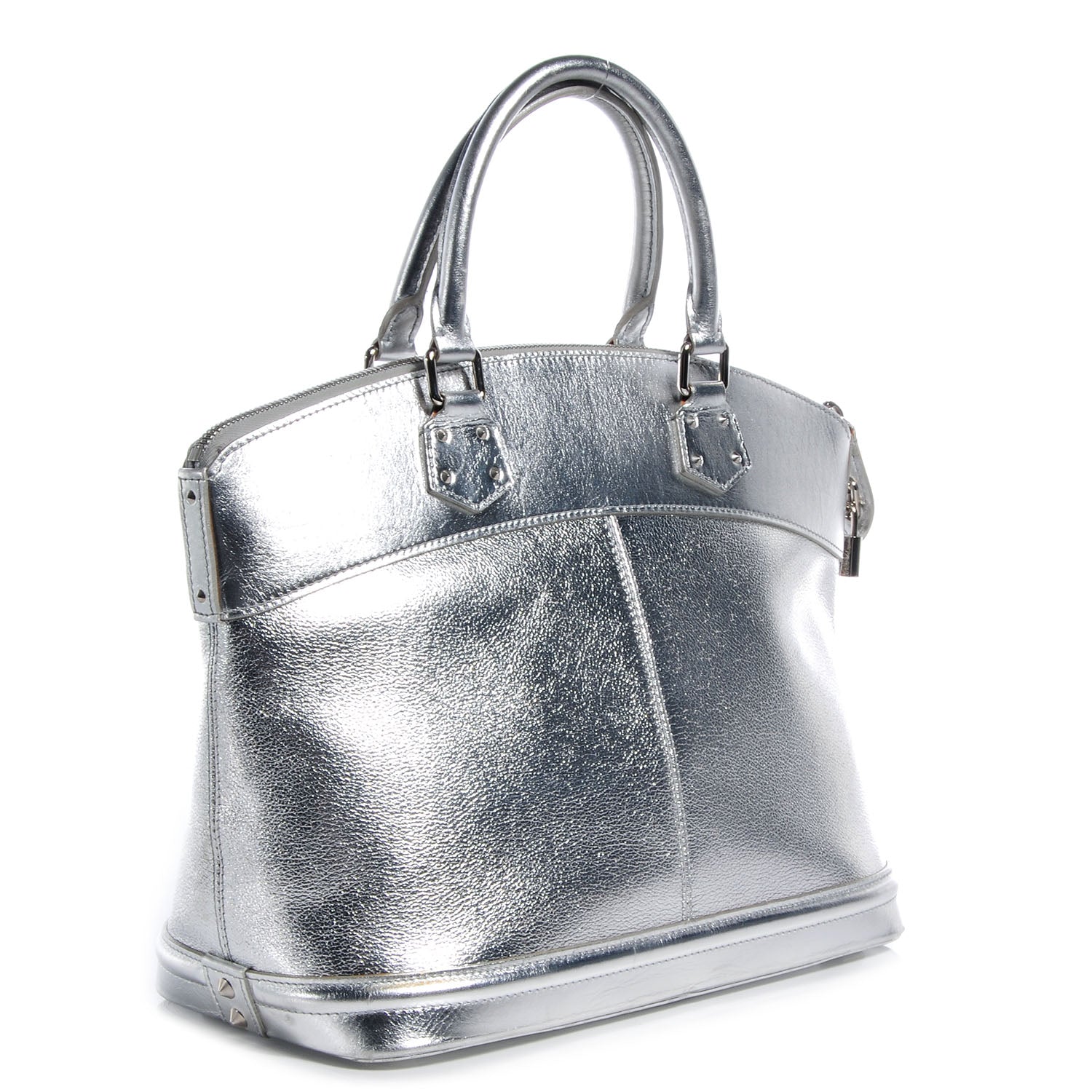Louis Vuitton Suhali Lockit MM Silver 3 of 7