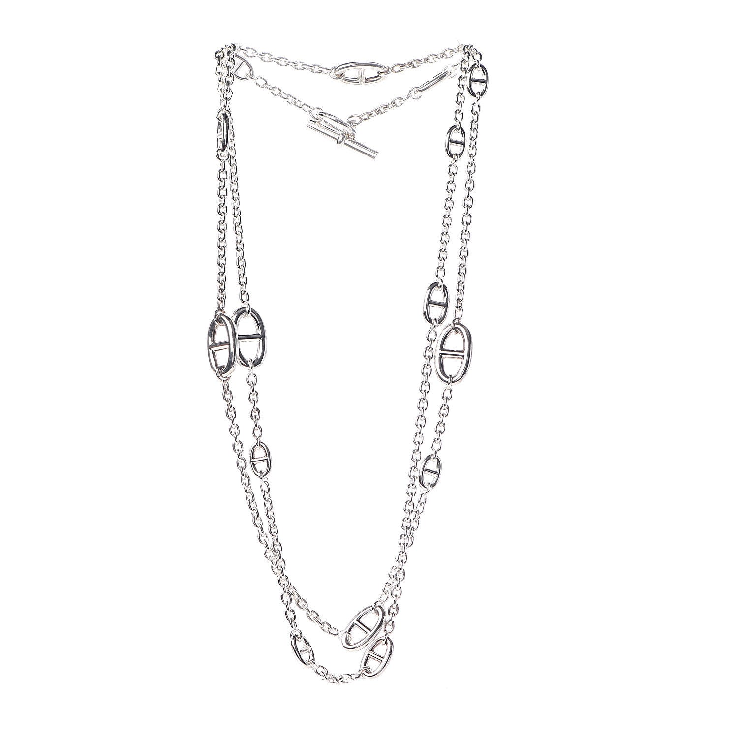 Hermes Sterling Silver Farandole Necklace 120 3 of 5