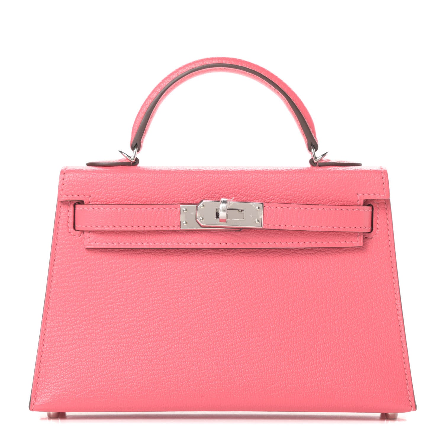 Hermes Chevre Mysore Mini Kelly Sellier 20 Rose Lipstick 1 of 11