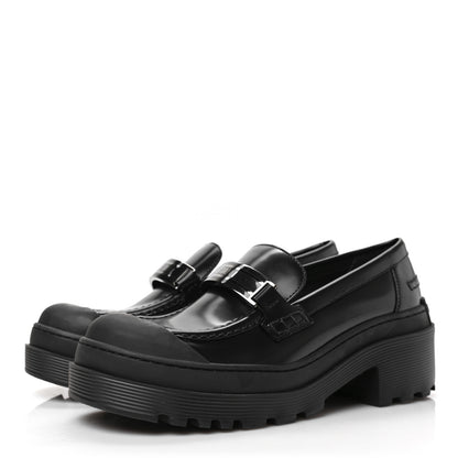Christian Dior Brushed Calfskin Dior Code Lug Sole Platform 35mm Loafers 36 Black 3 of 8