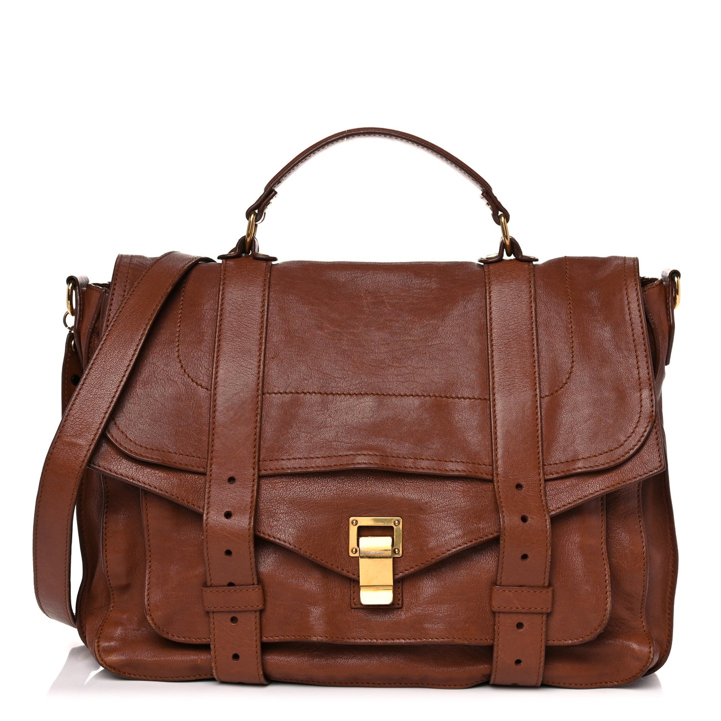 Lambskin Large PS1 Satchel Saddle