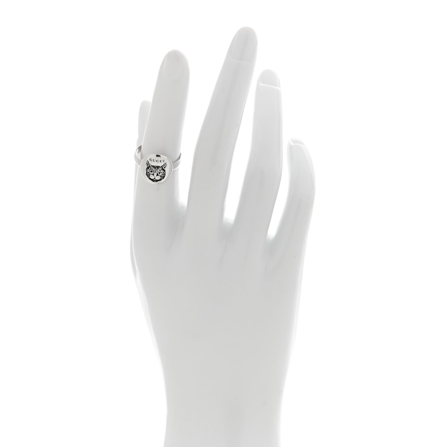 Sterling Silver Blind for Love Mystic Cat Ring 52 6