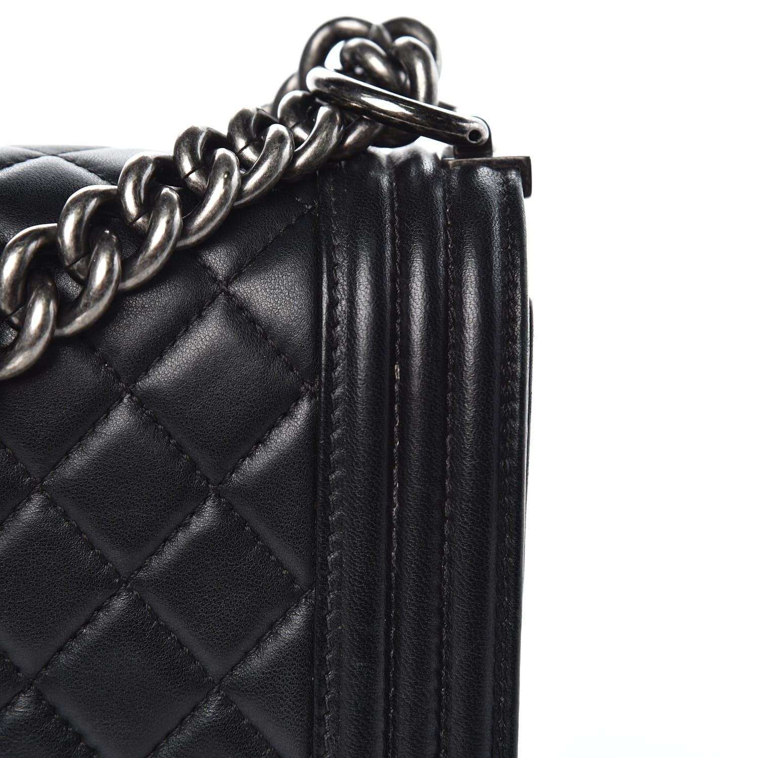 Chanel Lambskin Quilted Medium Boy Flap Black 16 of 16