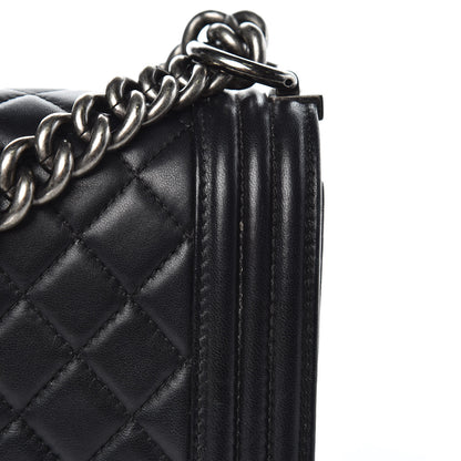Chanel Lambskin Quilted Medium Boy Flap Black 16 of 16