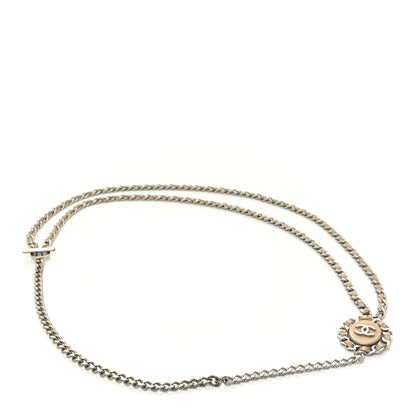 Chanel Lambskin Chain CC Medallion Belt Silver Gold 1 of 6