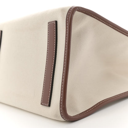 Burberry Canvas Smooth Calfskin Medium Two Tone Freya Tote Brown 10 of 12