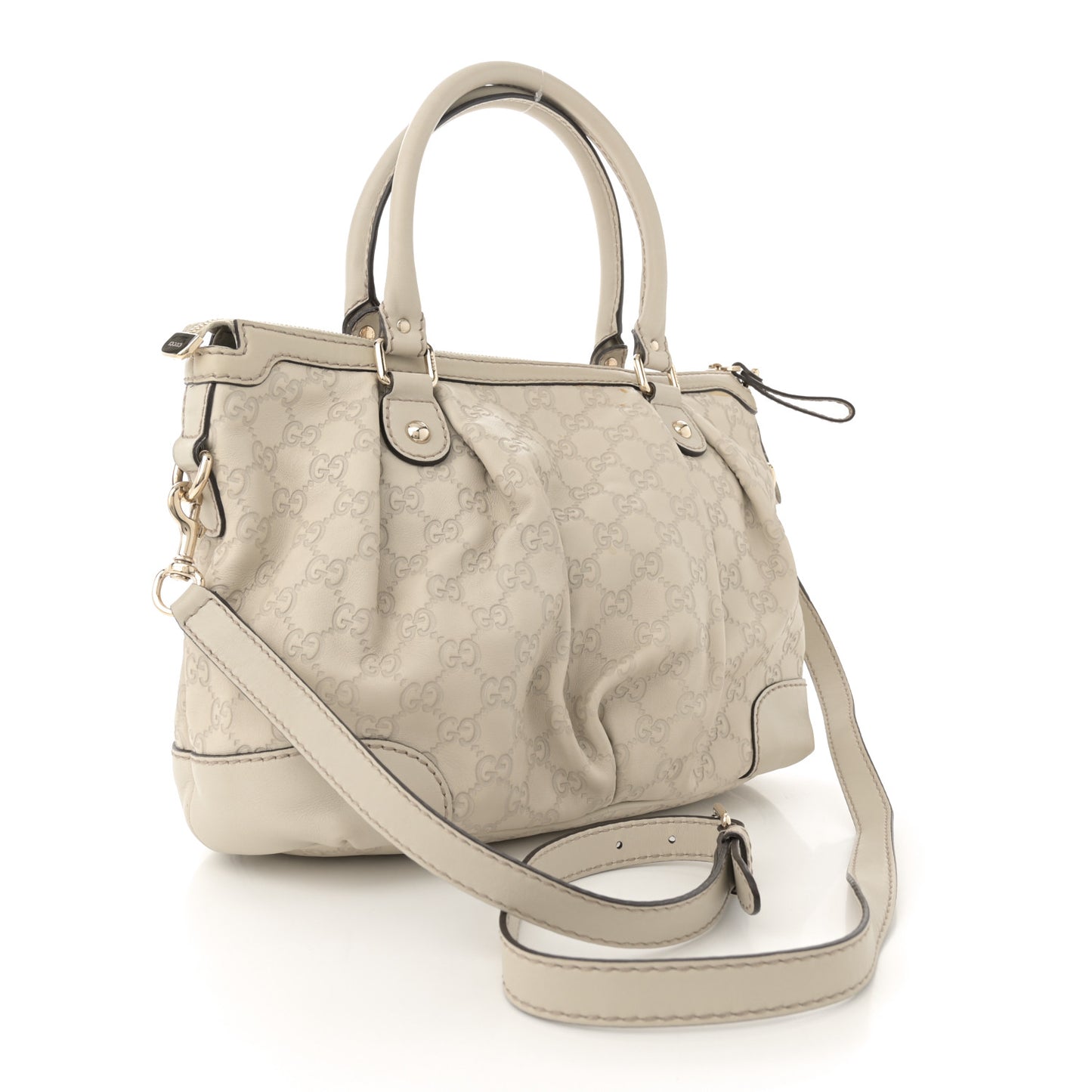 Guccissima Medium Sukey Tote White